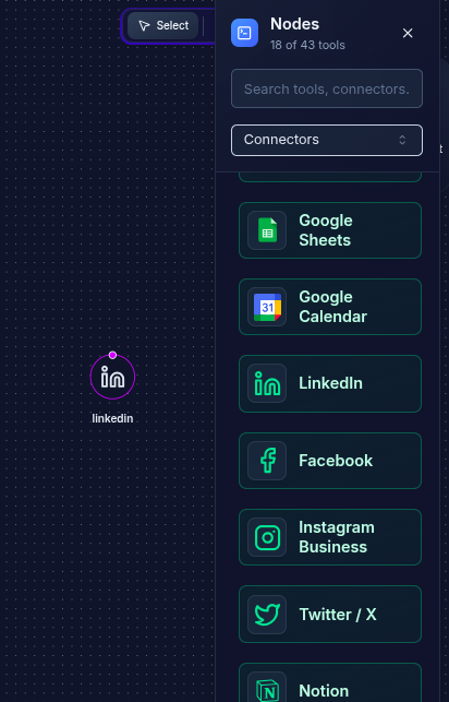 LinkedIn Connector Node